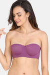 Zivame Beautiful Basics Padded Wired 3/4th Coverage Strapless Bra - Purple Passion — thumbnail 3